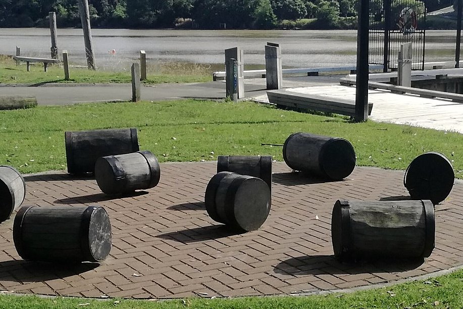 Sculpture on the Whanganui waterfront